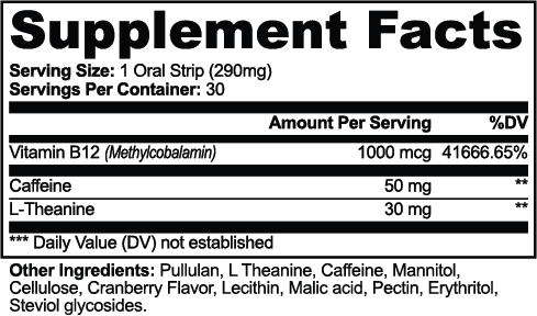 Energy Strips — Supplement Facts