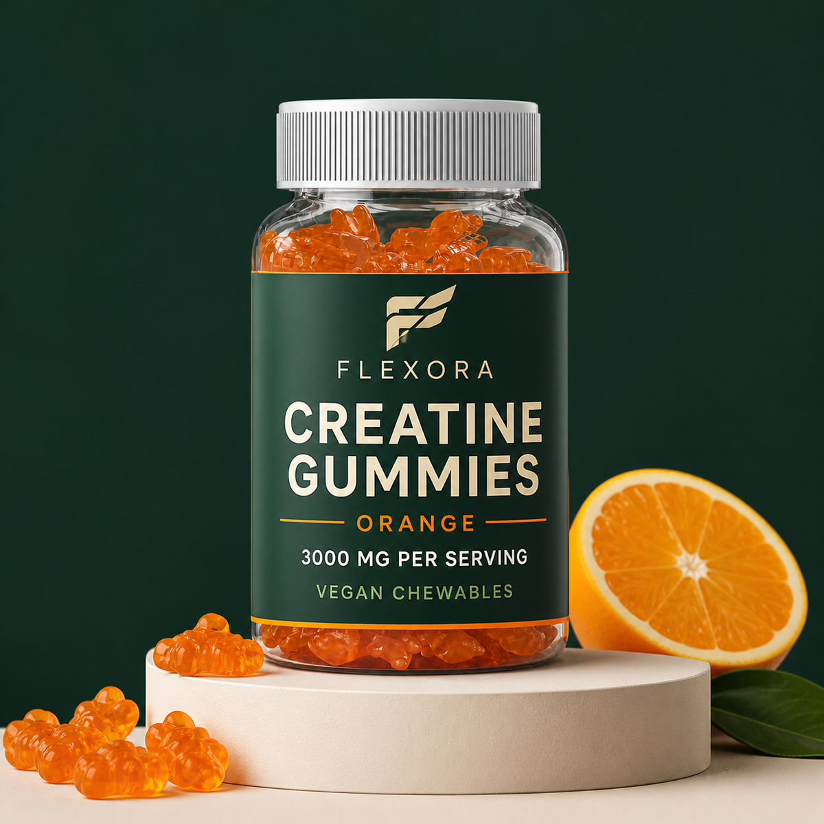 FLEXORA Orange Creatine Gummies — product image