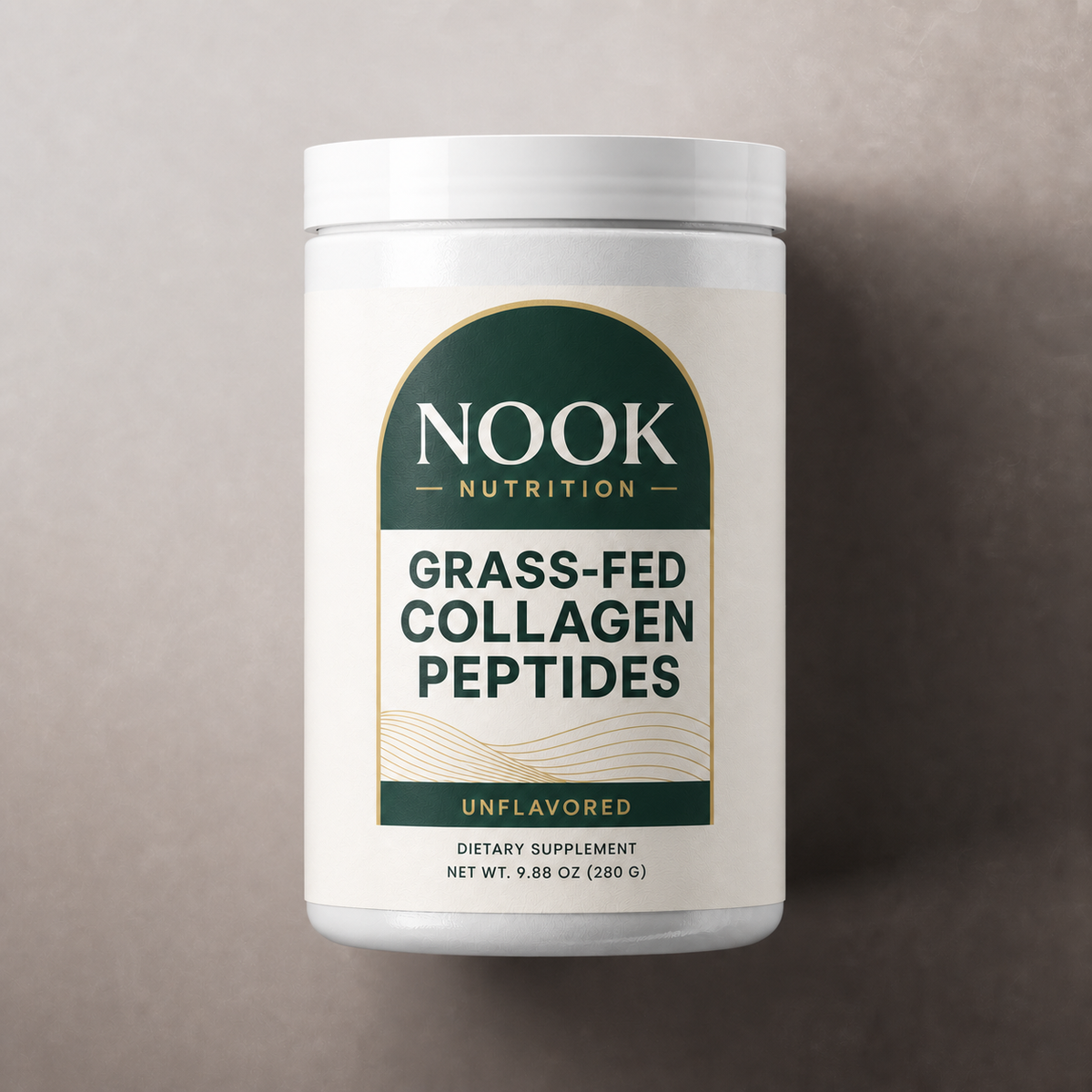 Nook Grass-Fed Collagen Peptides — corrected NOOK NUTRITION front-only product art
