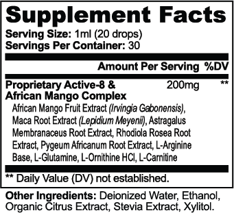 Diet Drops Ultra — Supplement Facts