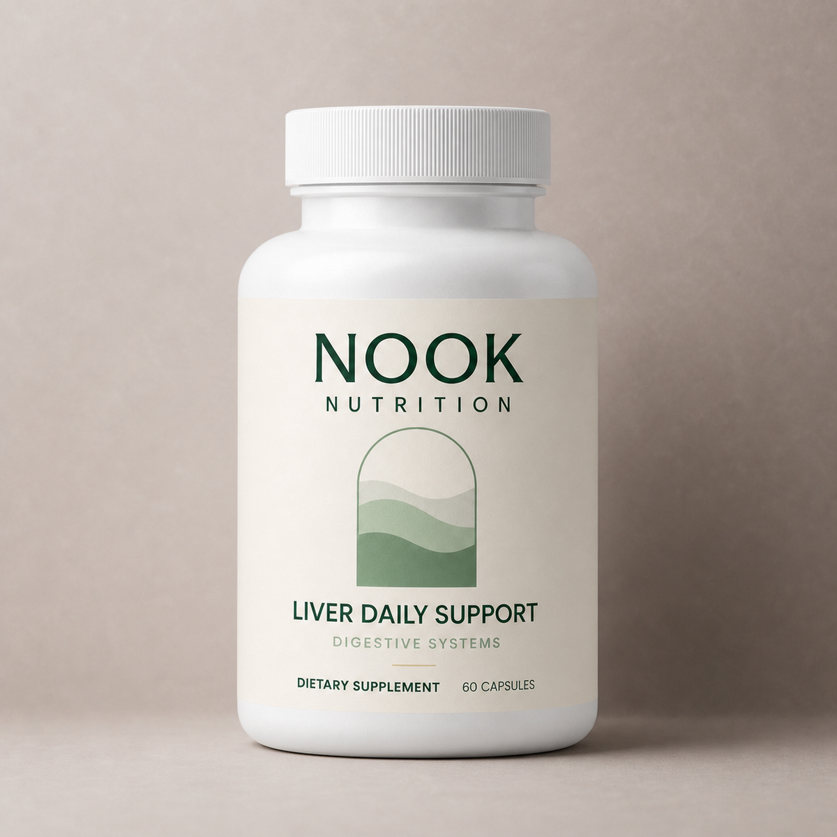 Nook Liver Daily Support — corrected NOOK NUTRITION front-only product art